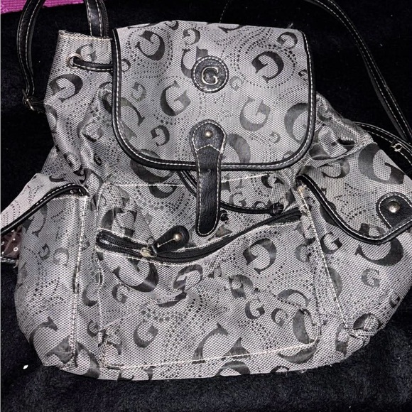 Handbags - Stylish Gray Backpack with Black Accents